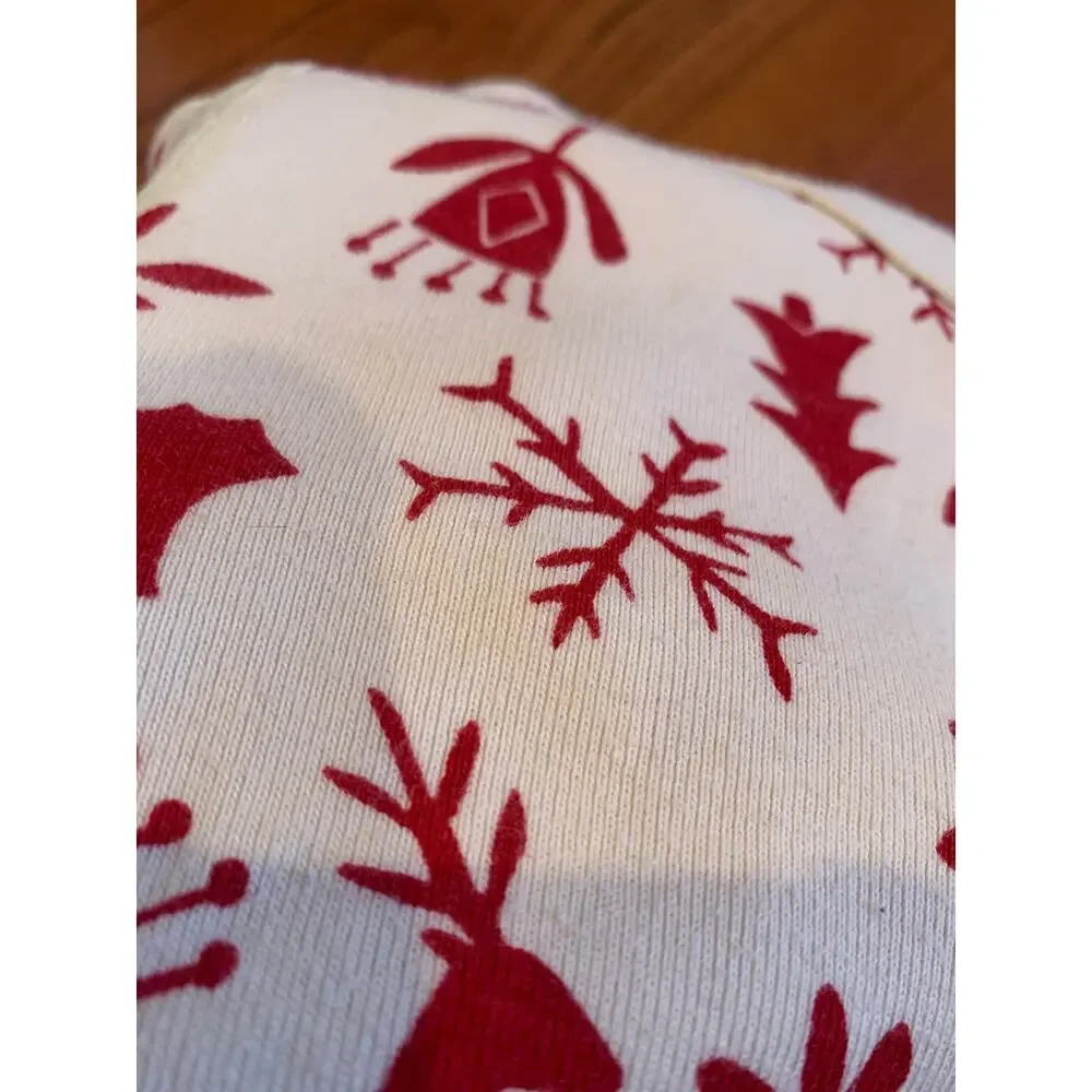 Hanna Andersson Scandi Cane Long John Holiday Cotton Pajama Set | Size 8